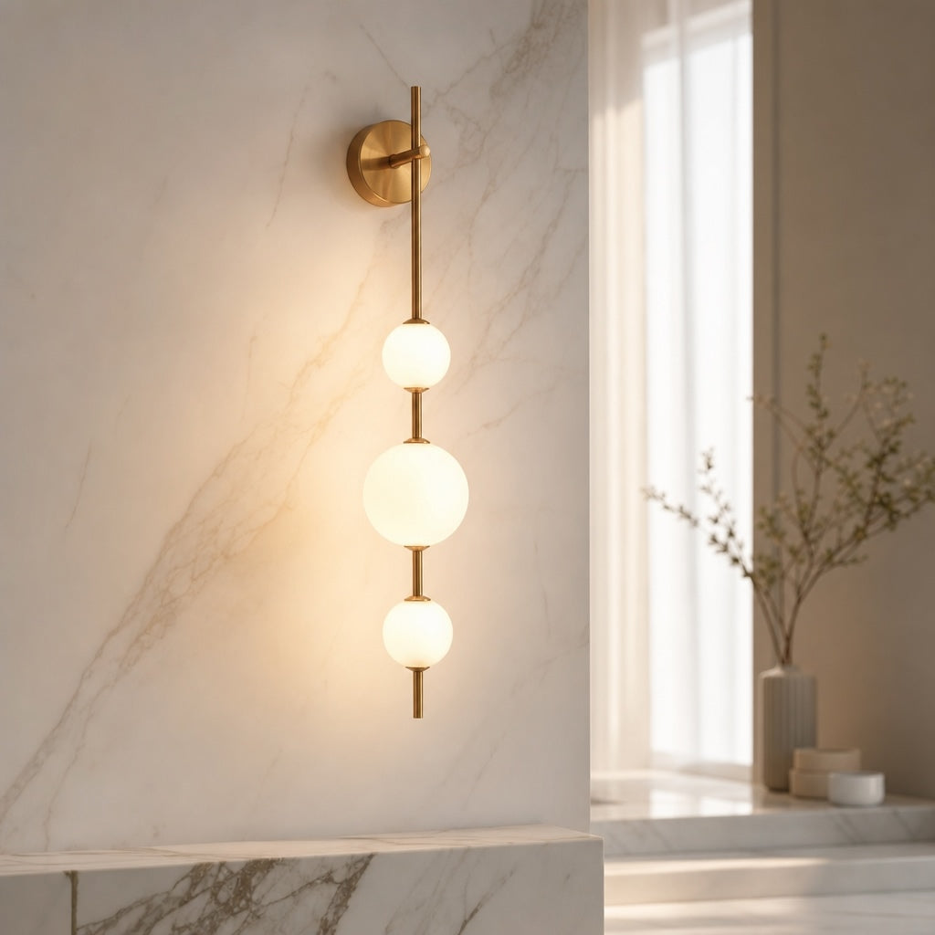 Modern Wall Light Sconce Glass Shade Wall Mounted Adjustable LED Fixture