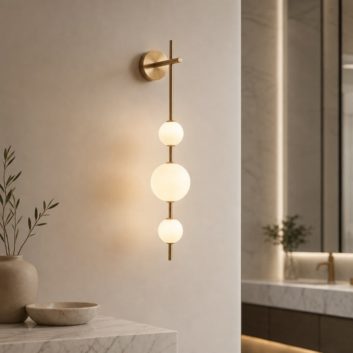 Modern Wall Light Sconce Glass Shade Wall Mounted Adjustable LED Fixture