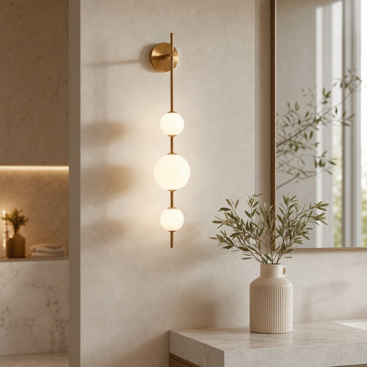 Modern Wall Light Sconce Glass Shade Wall Mounted Adjustable LED Fixture