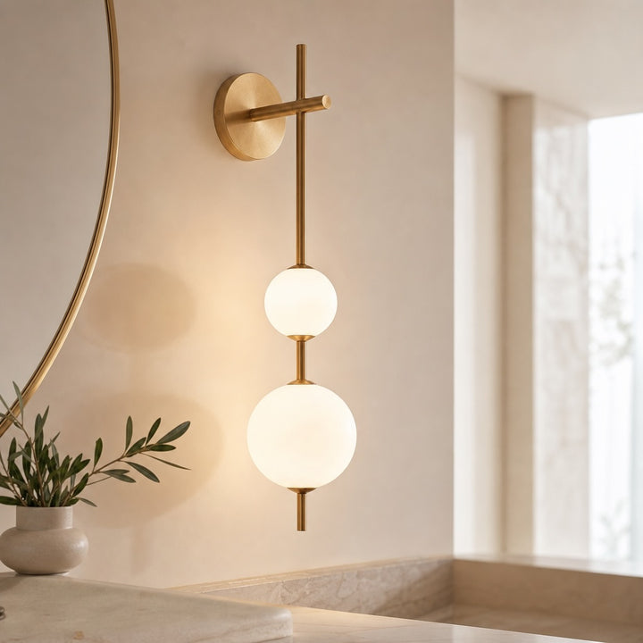 Modern Wall Light Sconce Glass Shade Wall Mounted Adjustable LED Fixture
