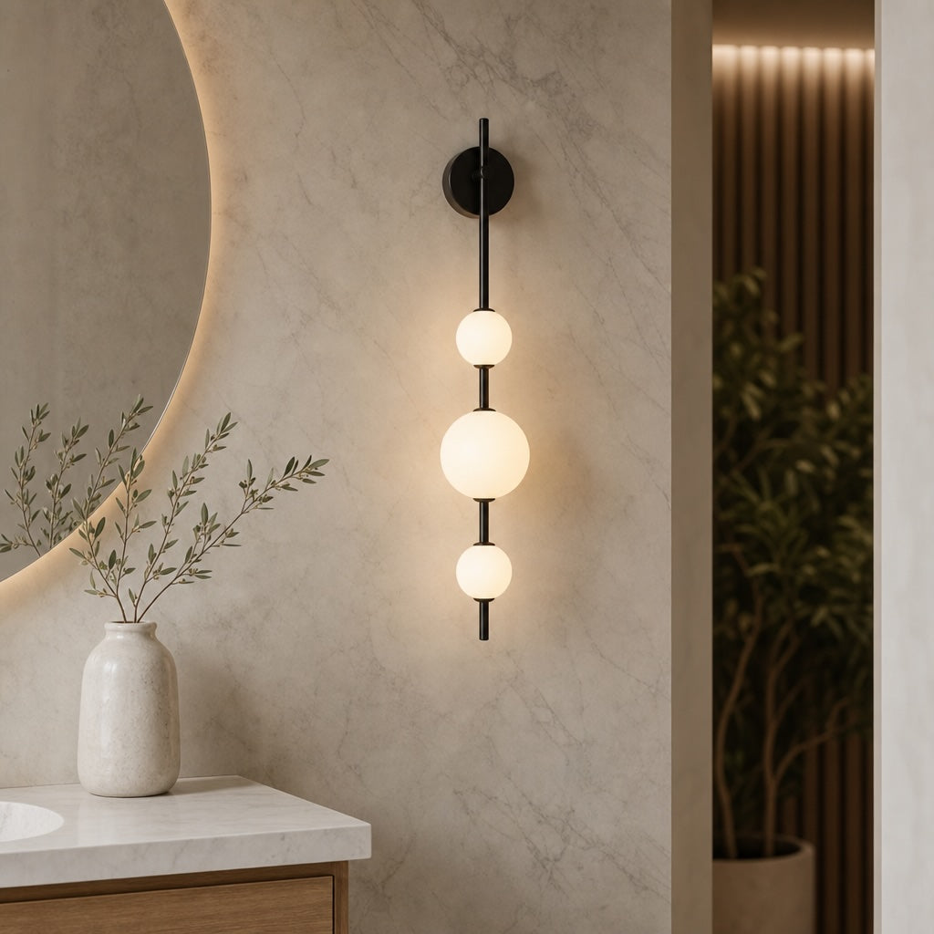 Modern Wall Light Sconce Glass Shade Wall Mounted Adjustable LED Fixture