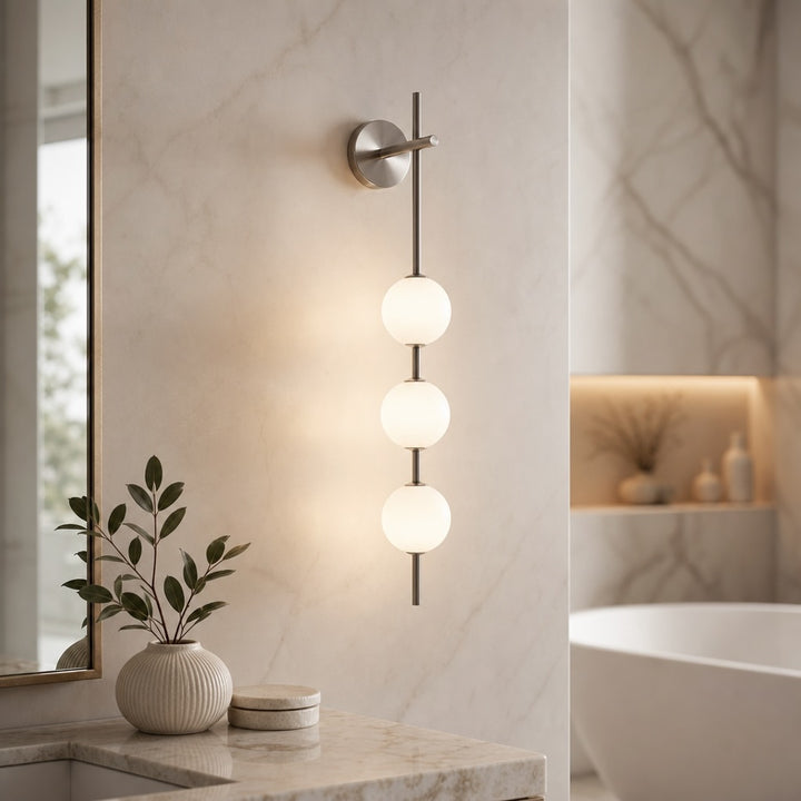 Modern Wall Light Sconce Glass Shade Wall Mounted Adjustable LED Fixture