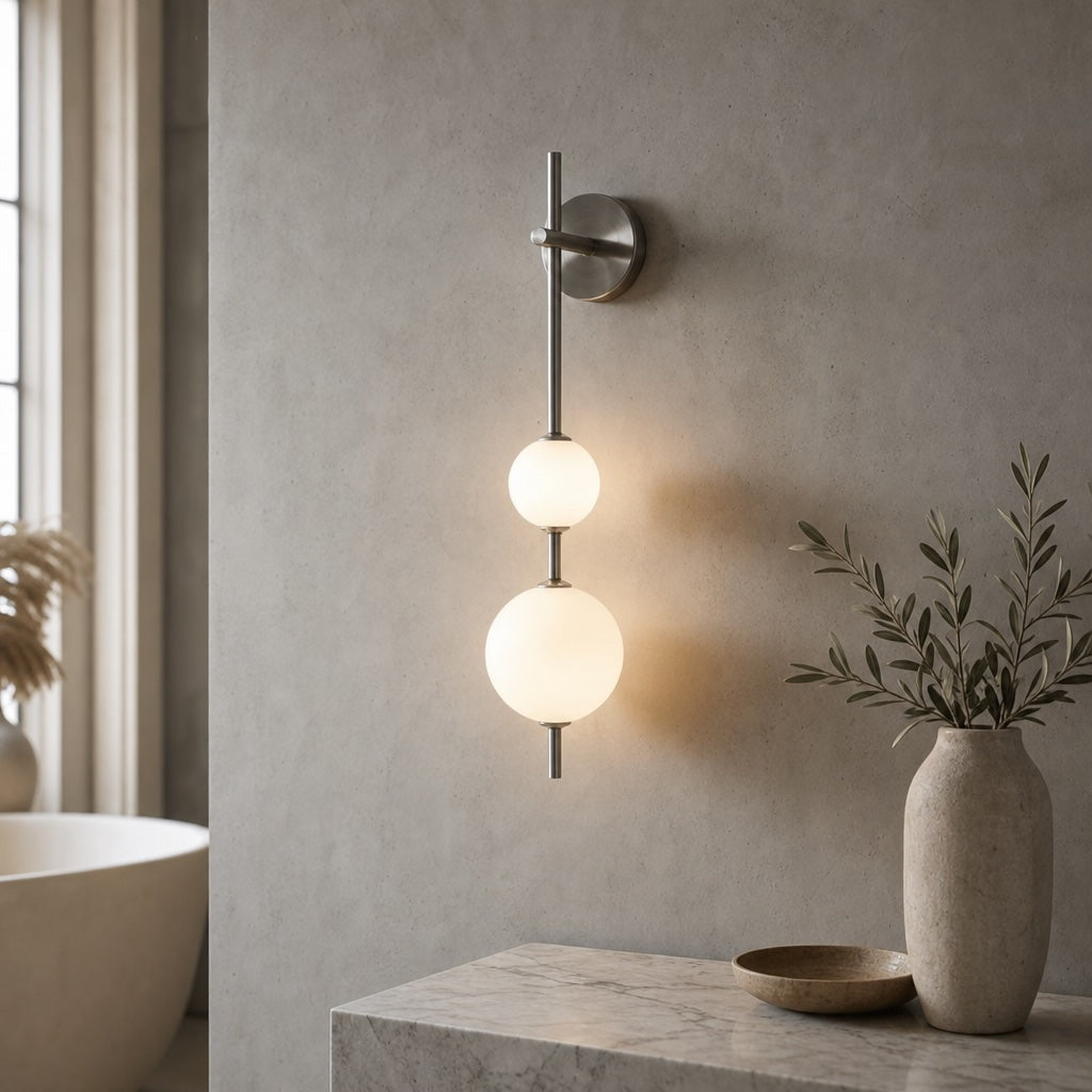 Modern Wall Light Sconce Glass Shade Wall Mounted Adjustable LED Fixture