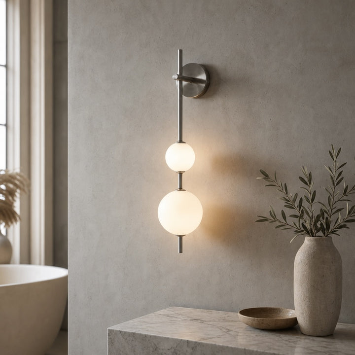 Modern Wall Light Sconce Glass Shade Wall Mounted Adjustable LED Fixture