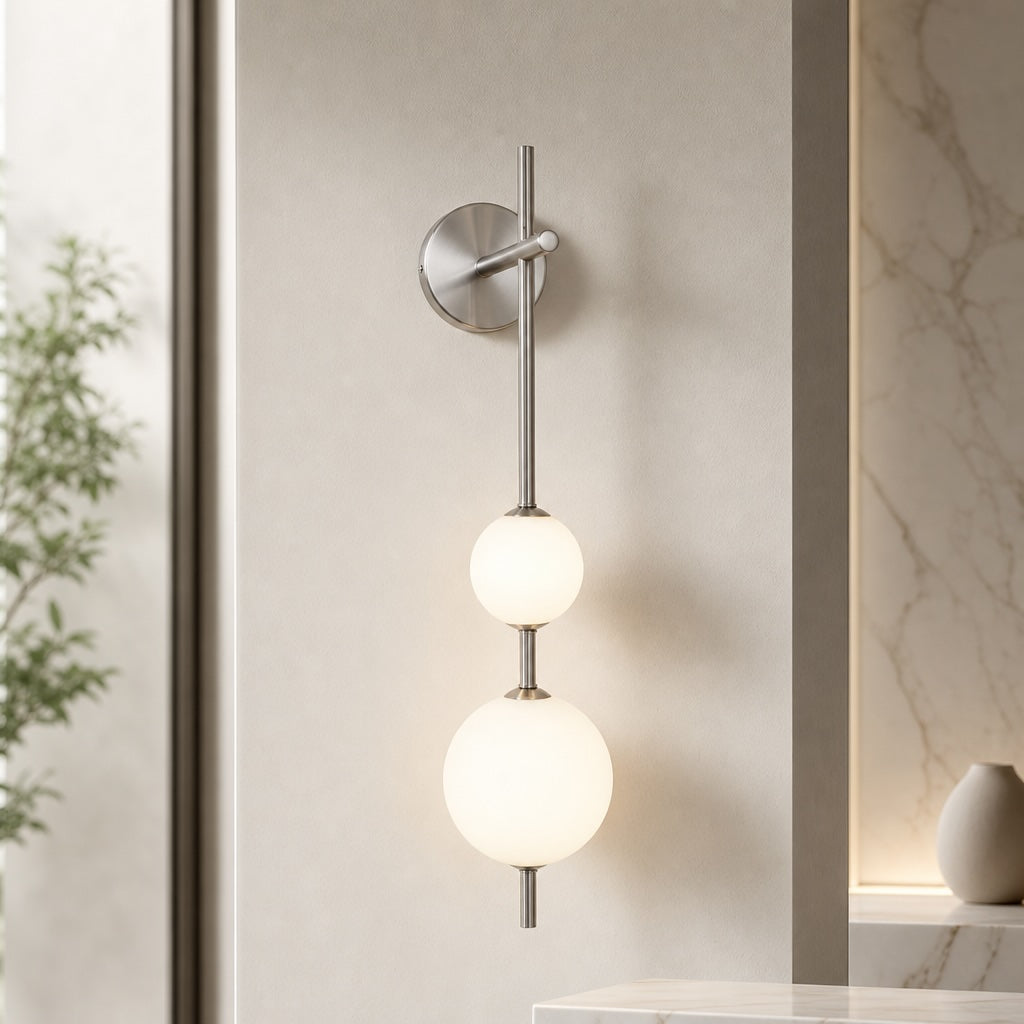 Modern Wall Light Sconce Glass Shade Wall Mounted Adjustable LED Fixture