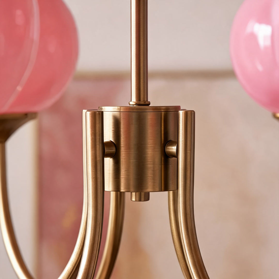 Modern Chandelier Pendant Light Fixture with Adjustable Arms Glass Shades Indoor Lighting