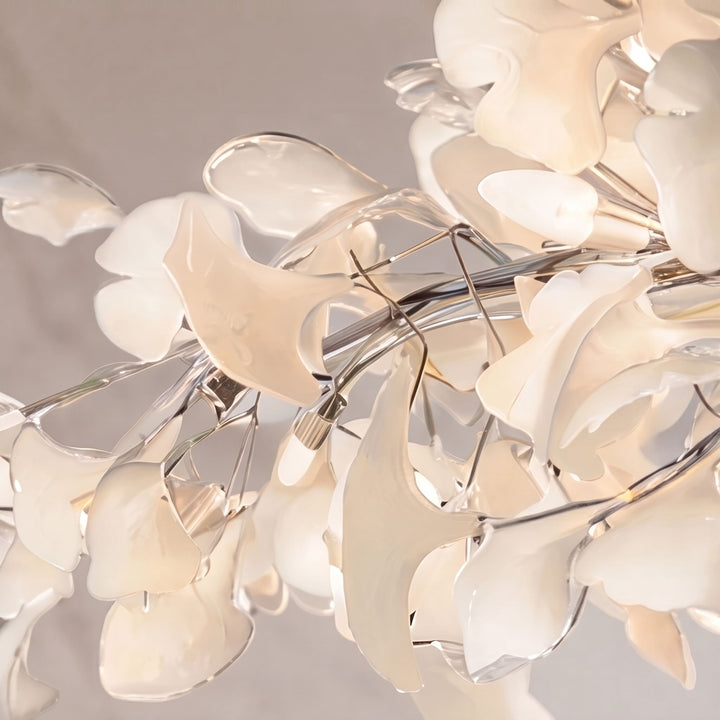Modern Chandelier Light Hanging Fixture with Adjustable Metal Frame and Glass Shades 3 Lights