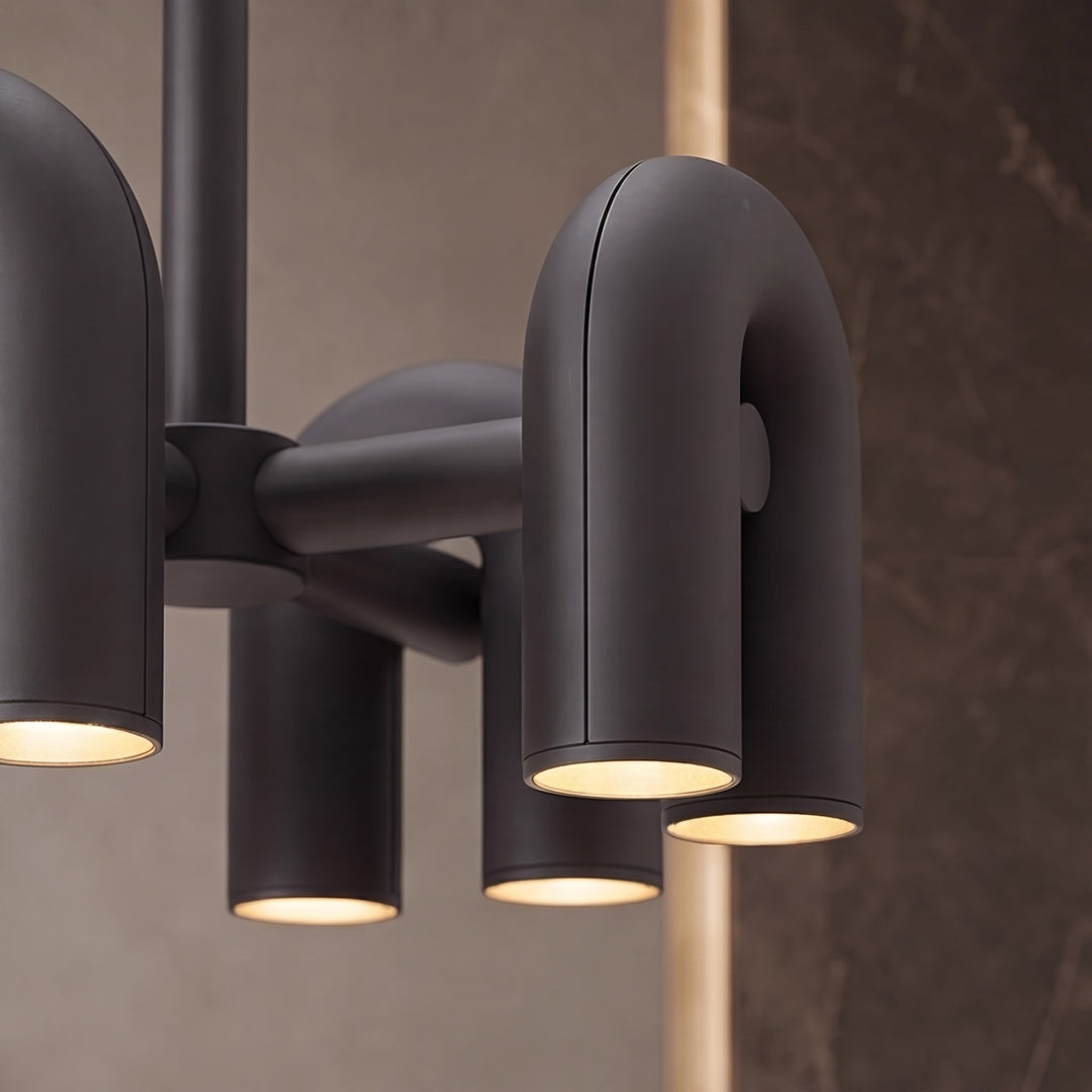 Modern Adjustable Pendant Light with Dimmable Glass Shade and Metal Frame for Kitchen Lighting