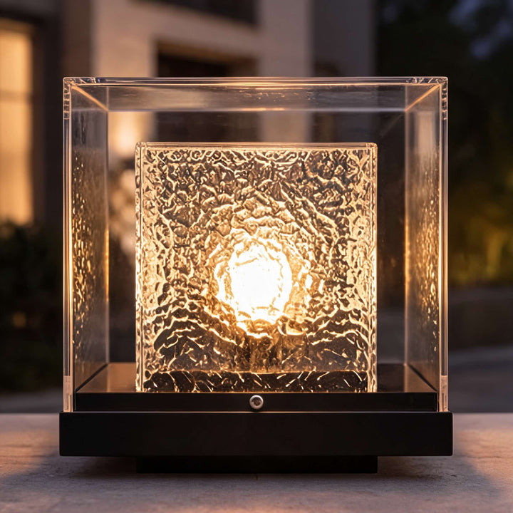 Modern Outdoor Pillar Light Ground Mounted Stainless Steel LED Warm White IP65 Waterproof