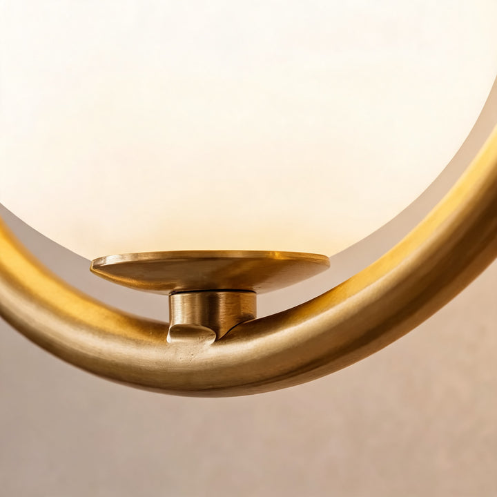 Modern Brass Wall Light Adjustable Wall Mounted Glass Shade LED Fixture for Indoor Use