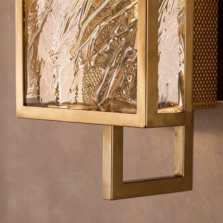 Modern Wall Light Fixture Metal Frame Clear Crystal E14 LED Compatible Hardwired Design