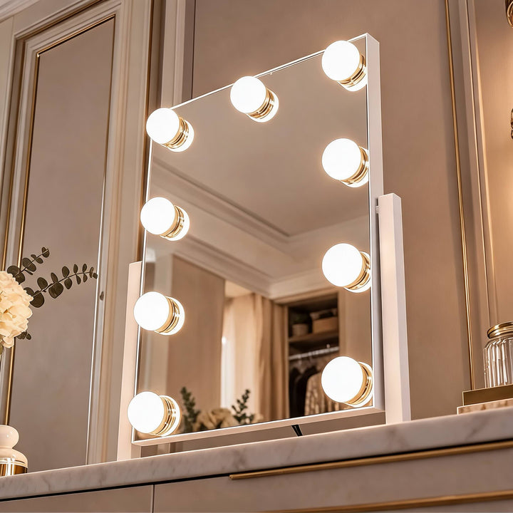 Hollywood Vanity Mirror with Lights Dimmable LED Bulbs 360° Rotating Touch Sensor