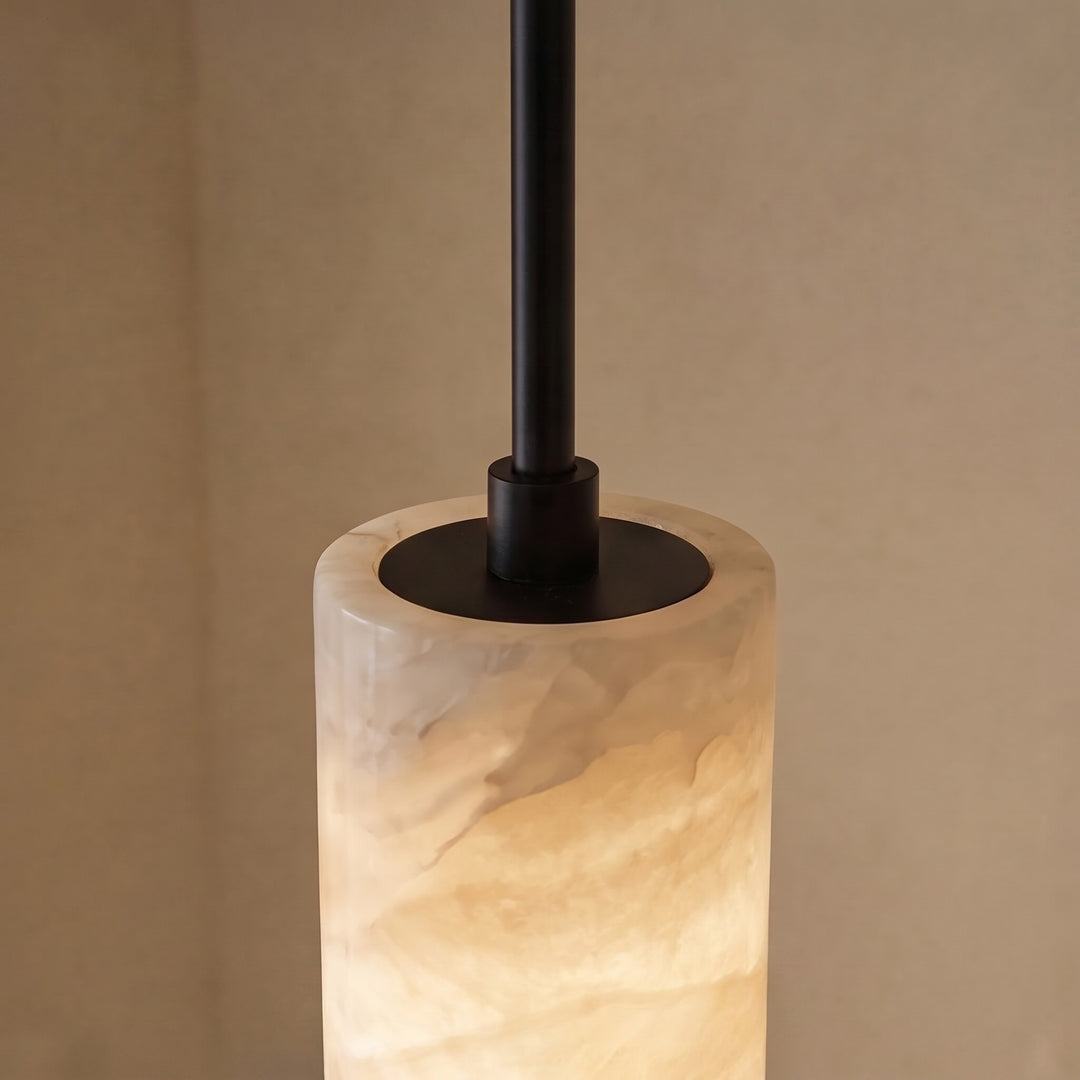 Modern Adjustable Pendant Lamp Brass or Black Metal with LED Light for Kitchen Dining Room