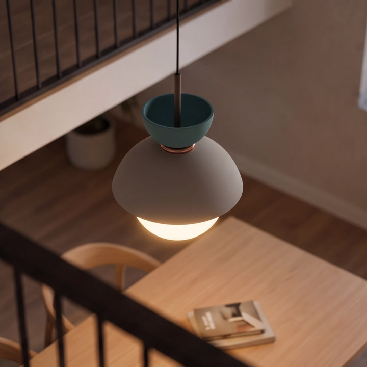 Scandinavian Pendant Lighting Adjustable Hanging Glass Shades Iron Frame Indoor Use