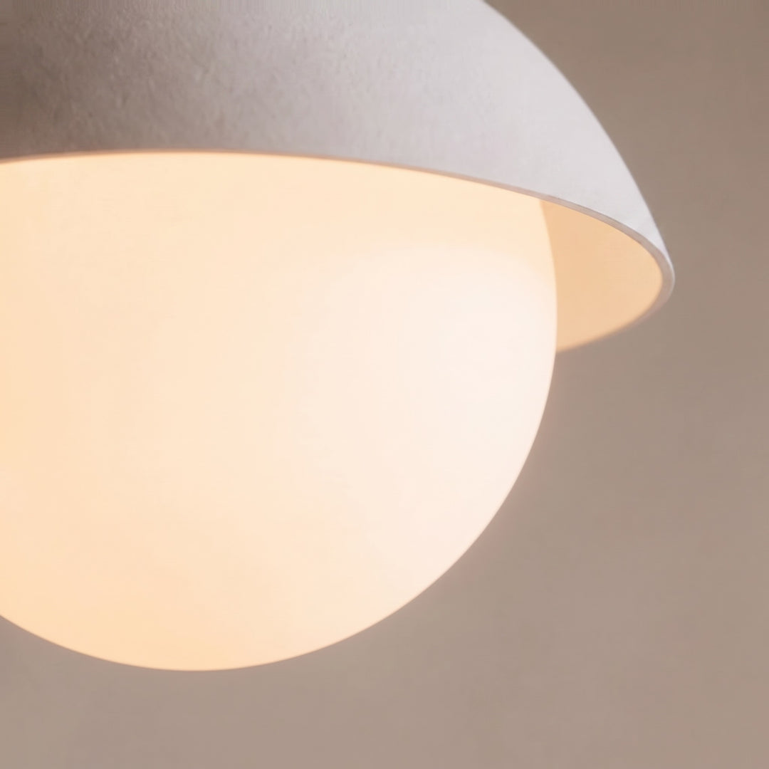 Scandinavian Pendant Lighting Adjustable Hanging Glass Shades Iron Frame Indoor Use