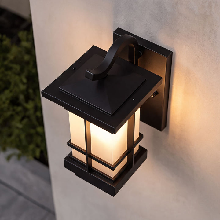 Modern Outdoor Wall Lantern Adjustable Wall Mounted Aluminum Frosted Glass LED IP65 Waterproof