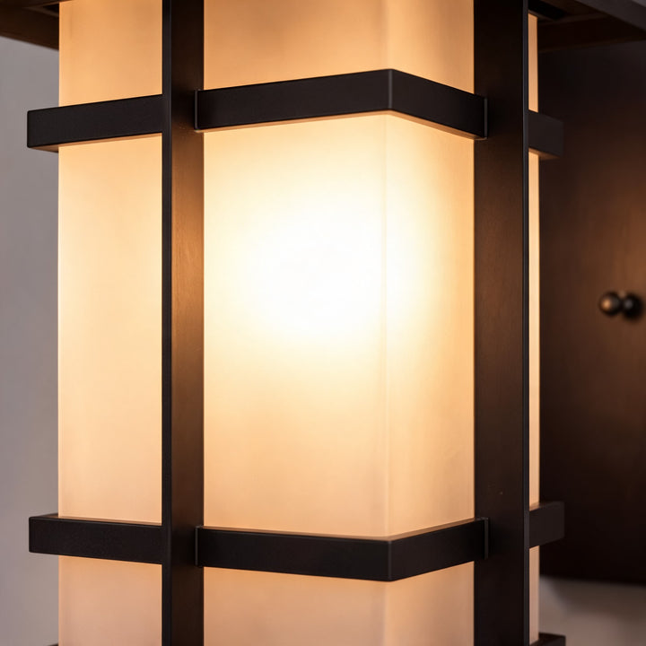 Modern Outdoor Wall Lantern Adjustable Wall Mounted Aluminum Frosted Glass LED IP65 Waterproof