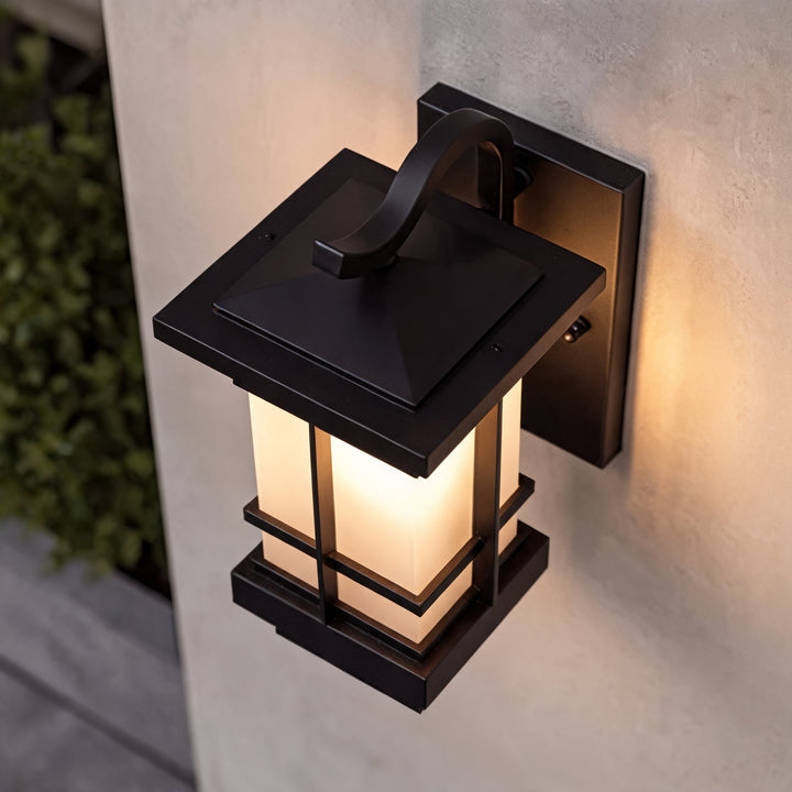 Modern Outdoor Wall Lantern Adjustable Wall Mounted Aluminum Frosted Glass LED IP65 Waterproof
