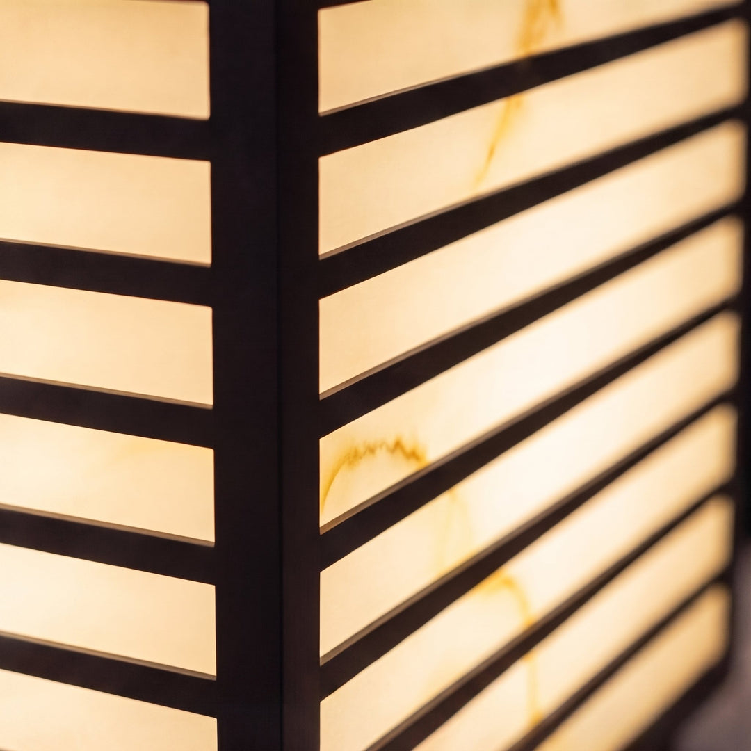 Modern Solar Garden Lights Waterproof Ground Mounted Stainless Steel Marble Shade LED 3000K
