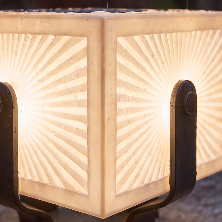 Modern Outdoor Pillar Light Solar Waterproof LED Fixture Stainless Steel for Garden Illumination