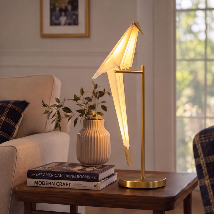 Modern Table Lamp Adjustable Metal Base LED Light for Bedroom and Desk Use