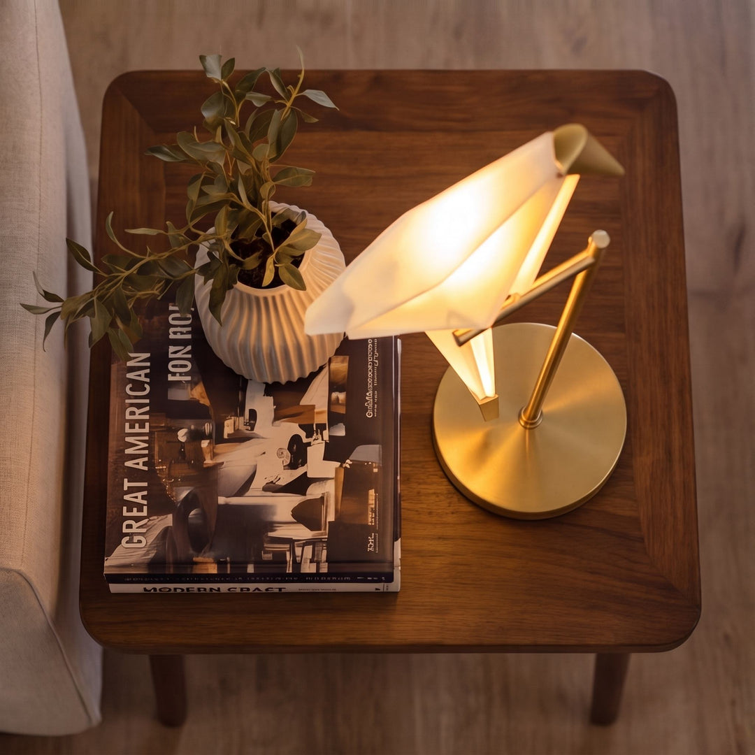 Modern Table Lamp Adjustable Metal Base LED Light for Bedroom and Desk Use