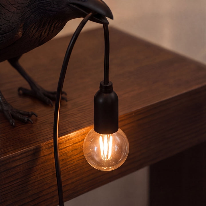 Modern Table Lamp with Adjustable Brightness Resin Shade for Bedroom and Desk Use