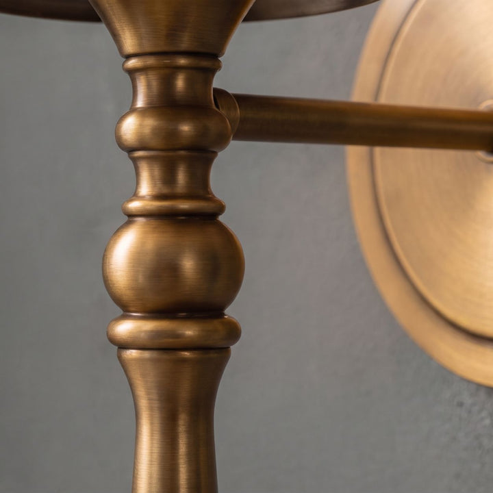 Modern Wall Lamp Adjustable Antique Brass Fabric Shade LED Wall Lights
