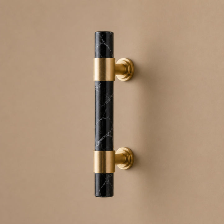Modern Kitchen Cabinet Handles With Ergonomic Design Brass And Marble Durable Finish