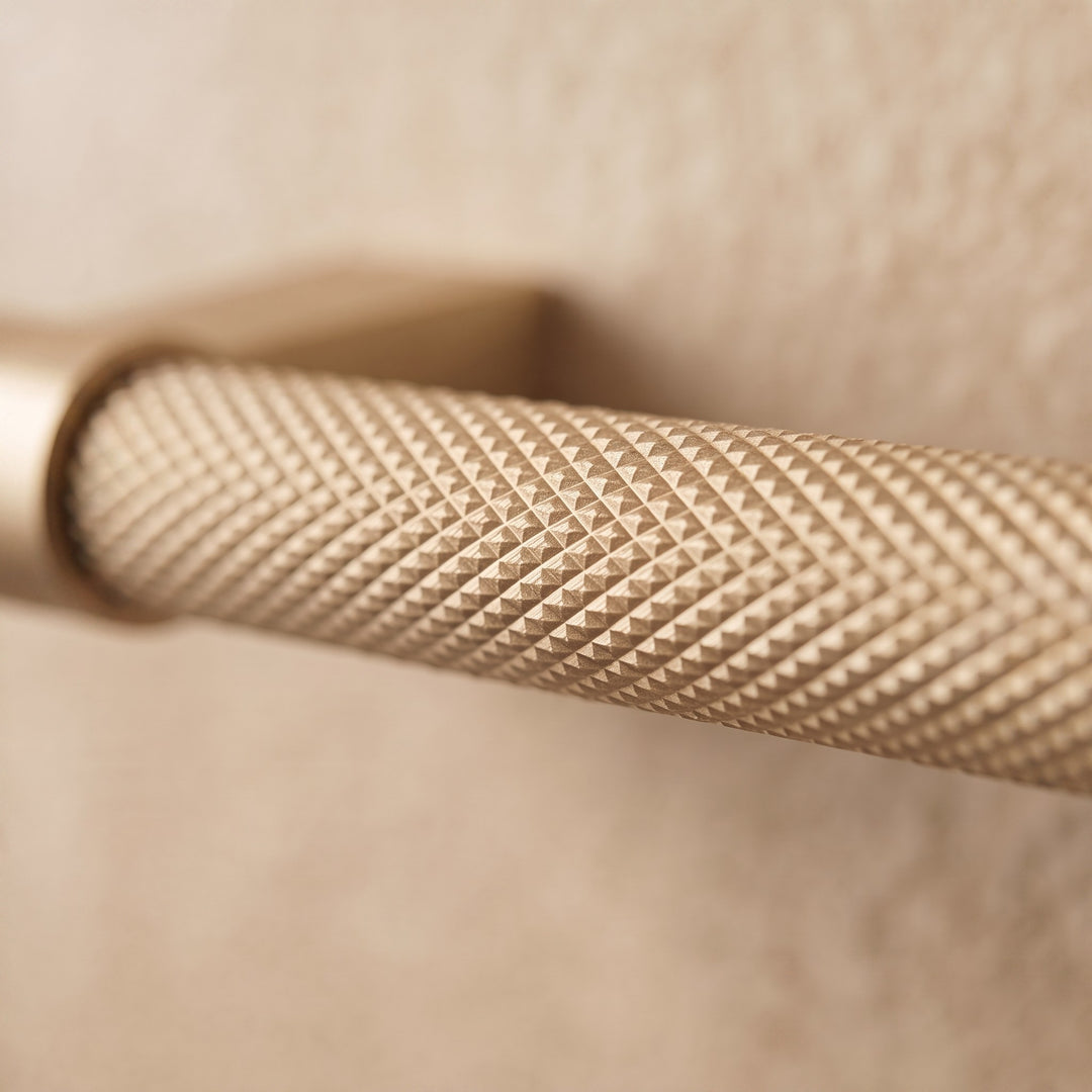 Modern Knurled Kitchen Cabinet Handles and Drawer Pulls Set Durable Metal 3.8-12.6 Inch Options
