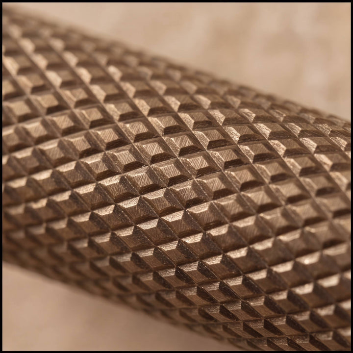 Modern Knurled Cabinet Handle Brass Fixture with Durable Grip for Cabinets and Drawers