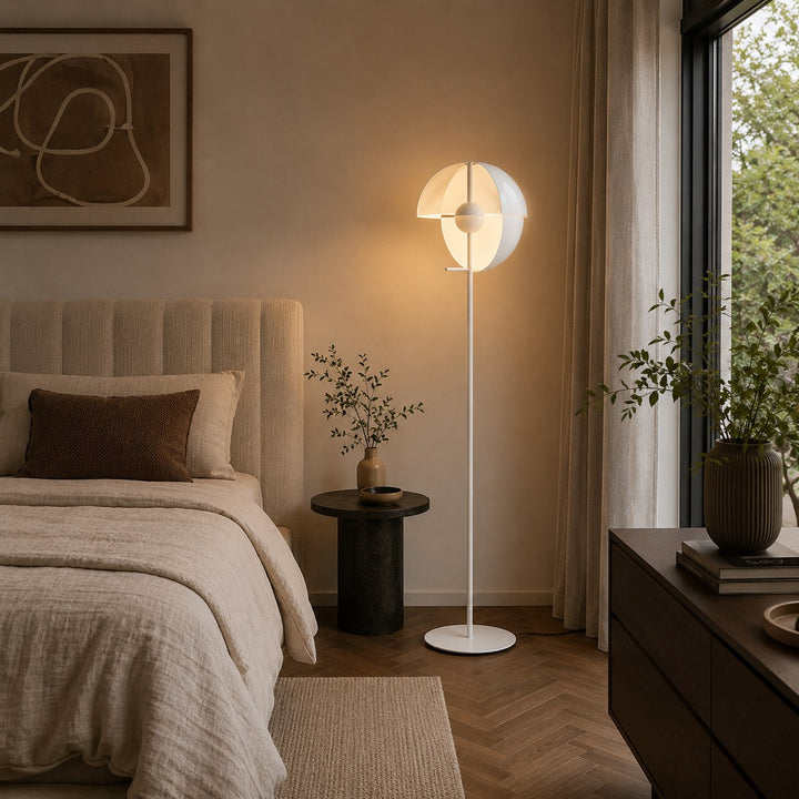 Modern Floor Lamp Adjustable Shade Iron and Acrylic Dimmable Indoor Lighting for Living Room