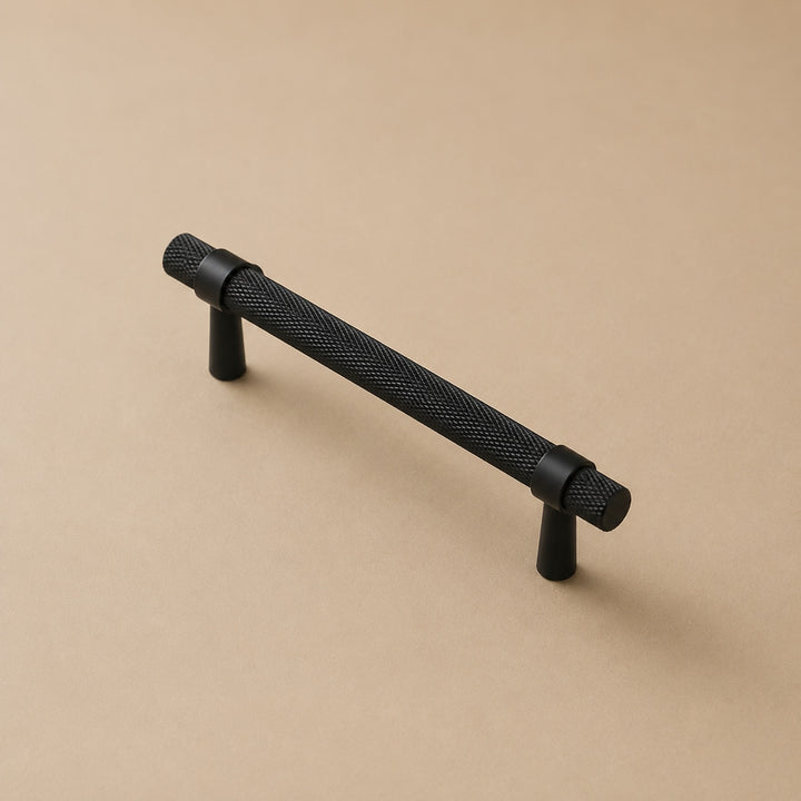 Modern Knurled Cabinet Handle Brass Fixture with Durable Grip for Cabinets and Drawers