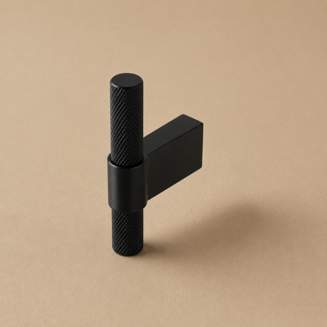 Modern Knurled Kitchen Cabinet Handles and Drawer Pulls Set Durable Metal 3.8-12.6 Inch Options