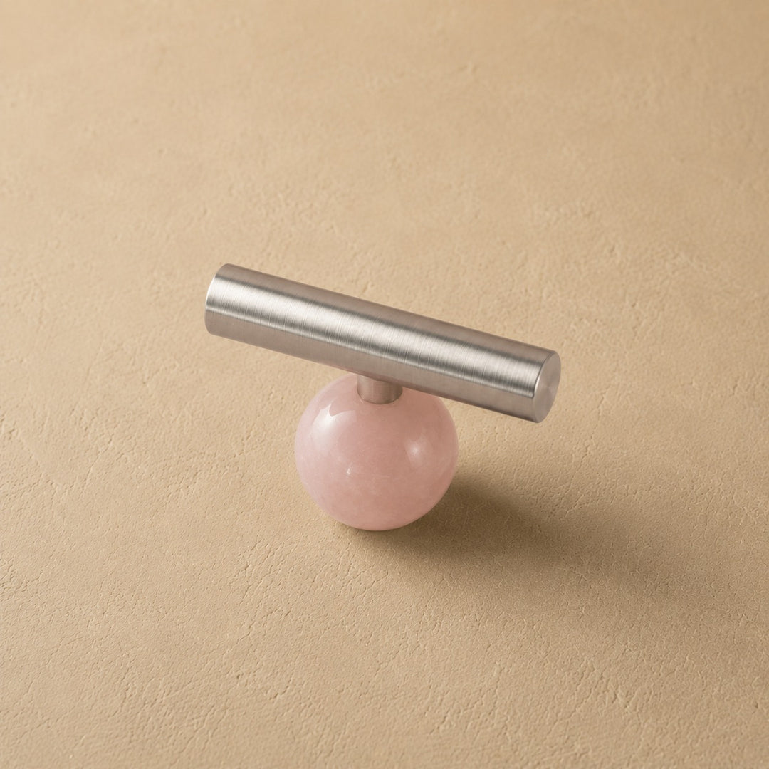Modern Crystal Drawer Pulls and Knobs Set with Rust-Resistant Brass Finish for Kitchen Cabinets