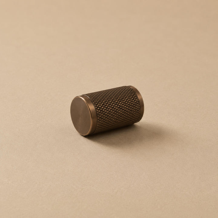 Modern Knurled Cabinet Handle Brass Fixture with Durable Grip for Cabinets and Drawers