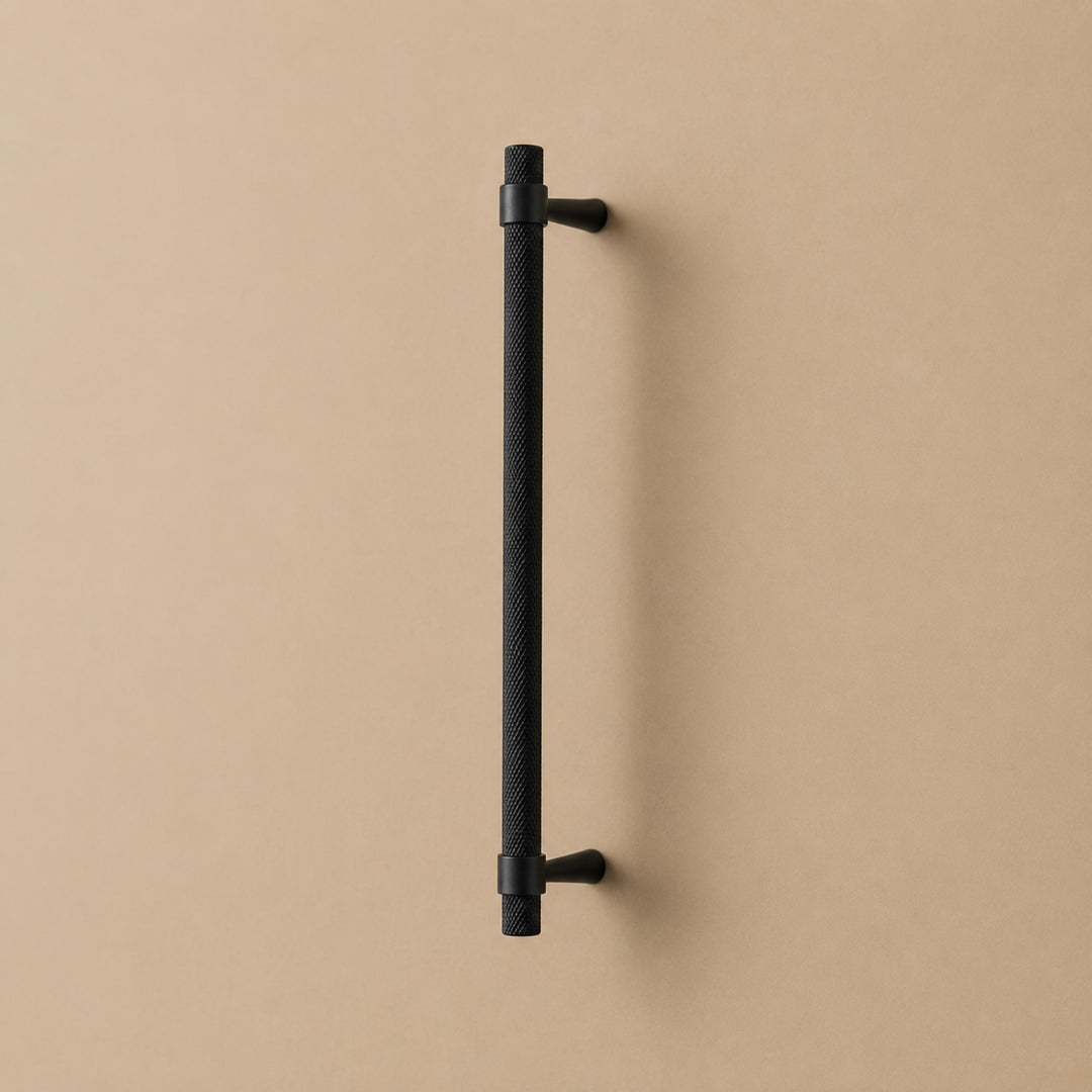 Modern Knurled Cabinet Handle Brass Fixture with Durable Grip for Cabinets and Drawers