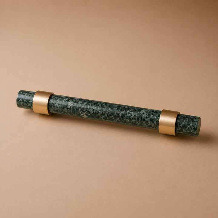 Modern Marble Cabinet Knobs and Drawer Pulls Set Brass Ergonomic Design for Kitchen Cabinets