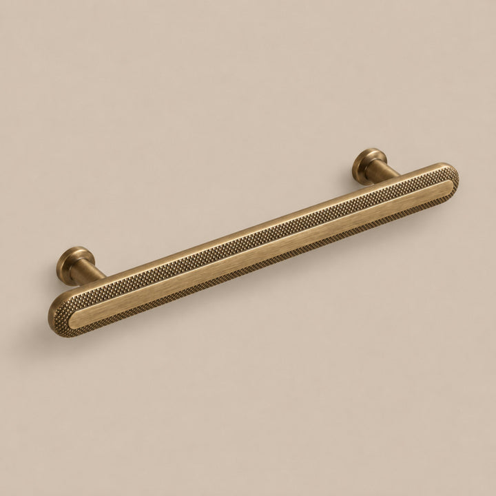 Modern Cabinet Hardware Set Solid Brass Textured Edge Cabinet Knobs and Drawer Pulls for Kitchen
