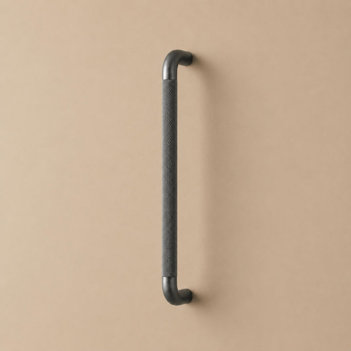 Modern Knurled Cabinet Handles and Knobs Set with Textured Grip for Easy Installation in Durable Metal
