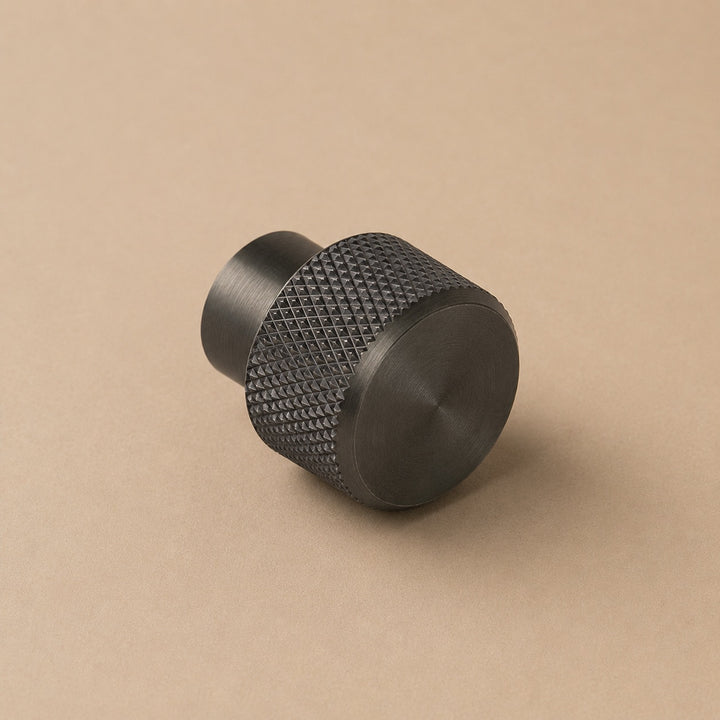 Modern Knurled Cabinet Handles and Knobs Set with Textured Grip for Easy Installation in Durable Metal