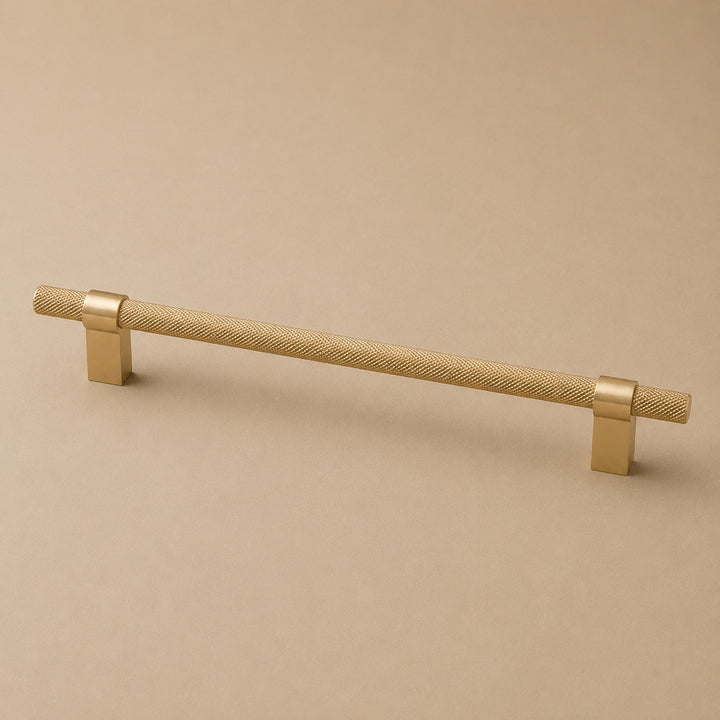 Modern Knurled Kitchen Cabinet Handles and Drawer Pulls Set Durable Metal 3.8-12.6 Inch Options