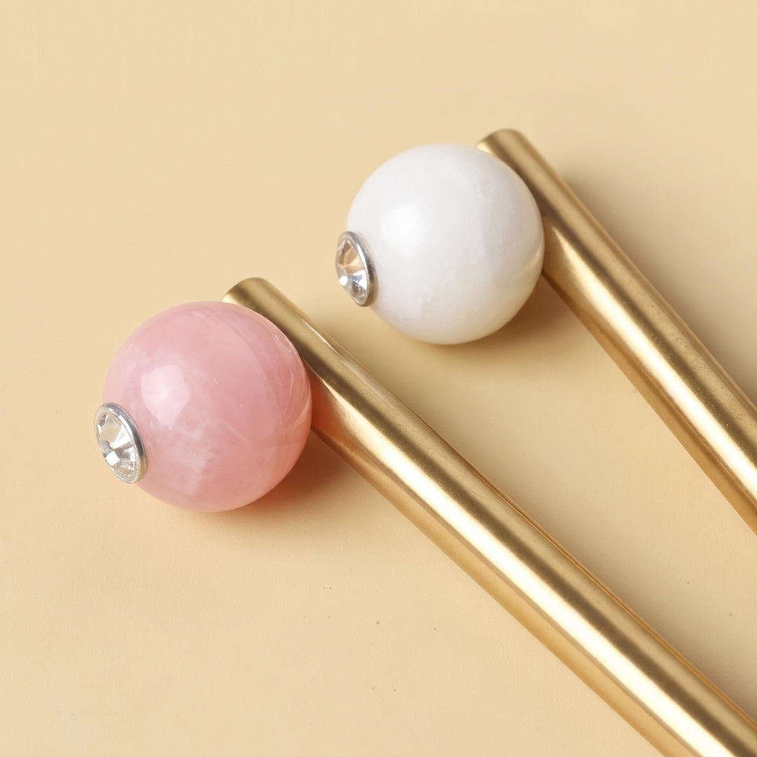 Modern Crystal Drawer Pulls and Knobs Set with Rust-Resistant Brass Finish for Kitchen Cabinets