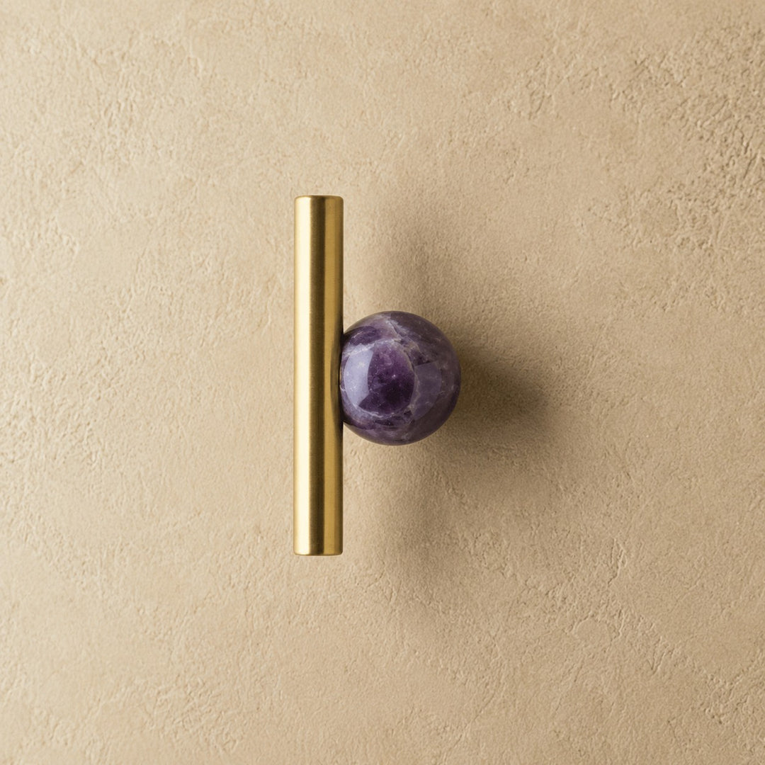 Modern Crystal Drawer Pulls and Knobs Set with Rust-Resistant Brass Finish for Kitchen Cabinets