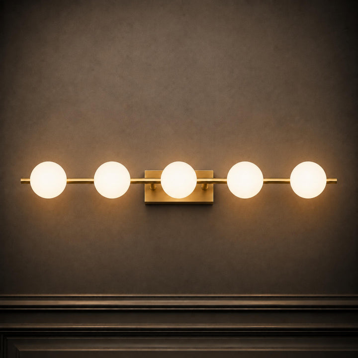 Modern LED Bathroom Vanity Light Bar Wall Mounted Copper with Adjustable Color Temperature