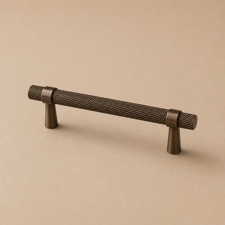 Modern Knurled Cabinet Handle Brass Fixture with Durable Grip for Cabinets and Drawers