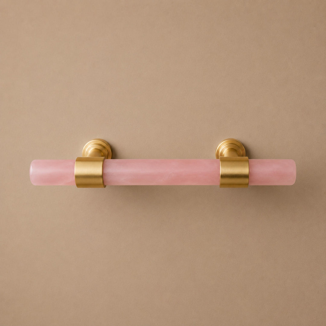 Modern Kitchen Cabinet Handles With Ergonomic Design Brass And Marble Durable Finish