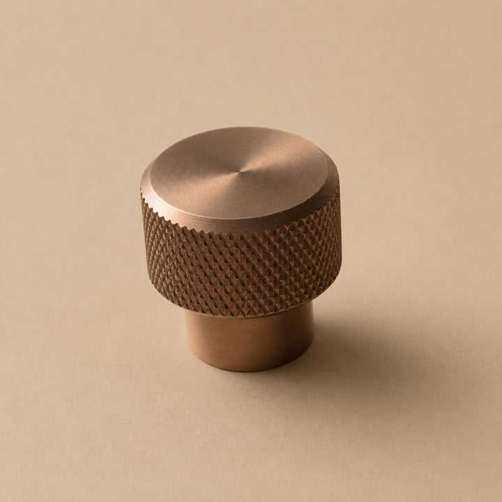 Modern Knurled Cabinet Handles and Knobs Set with Textured Grip for Easy Installation in Durable Metal