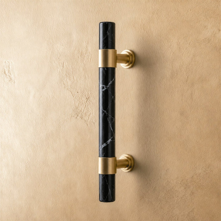 Modern Kitchen Cabinet Handles With Ergonomic Design Brass And Marble Durable Finish