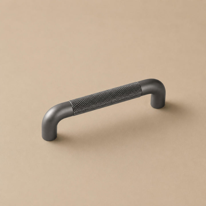 Modern Knurled Cabinet Handles and Knobs Set with Textured Grip for Easy Installation in Durable Metal